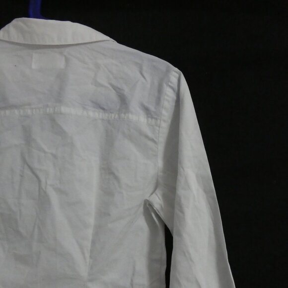 OLD NAVY | medium regular (8) | Solid White Button-Up Dress Shirt | NWT - Picture 13 of 16